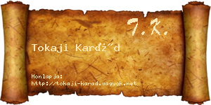 Tokaji Karád névjegykártya